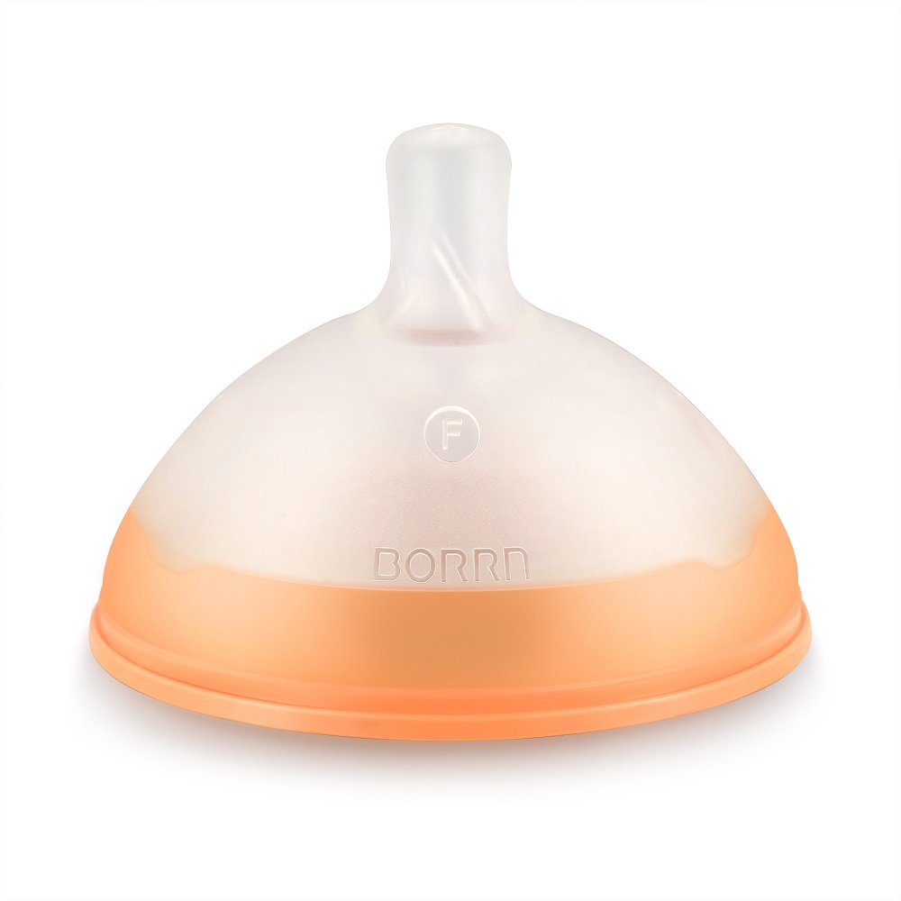 Borrn - Replacement Fast Flow Teat For Baby Straw Bottle - Orange