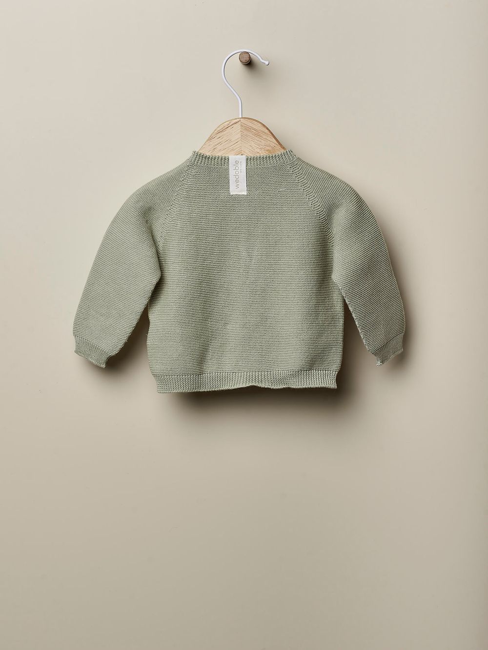 Wedoble - Organic Cotton Knitted Cardigan - Dry Green