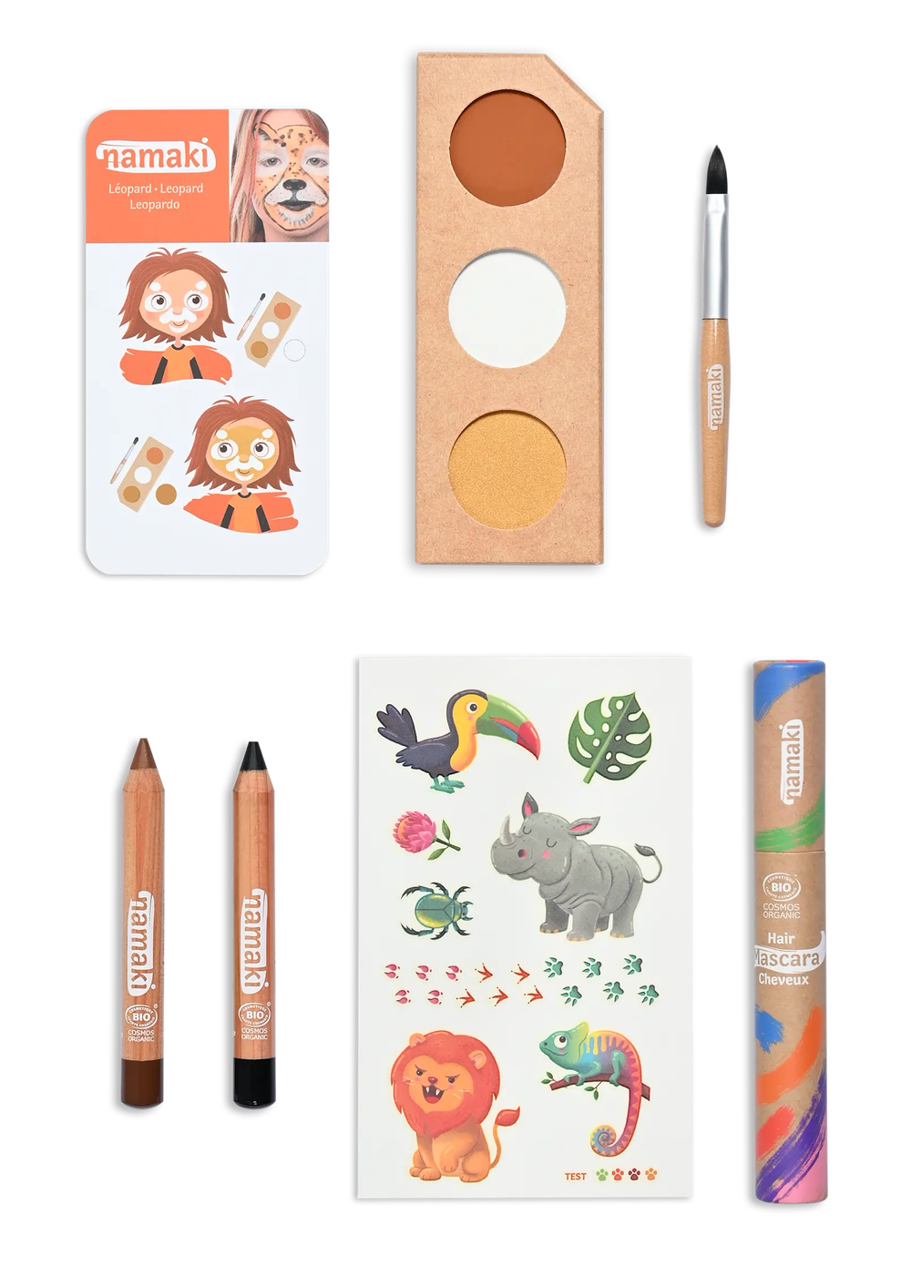 Namaki - Organic Face Painting Kit - Wild Life - 7 Pcs