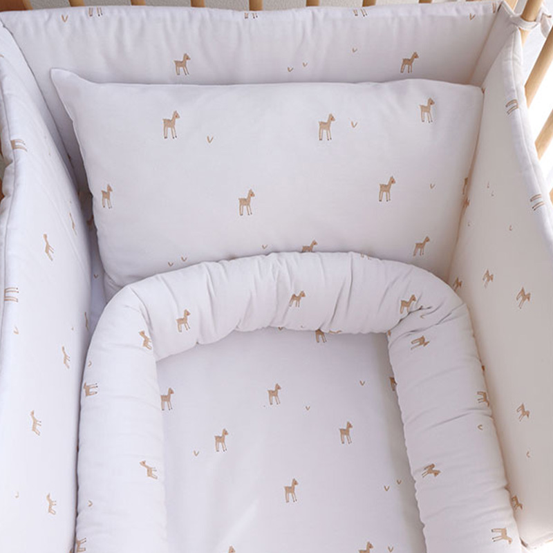 Gloop Organic Baby Cot Bumper - Little Deer - 190x35cm