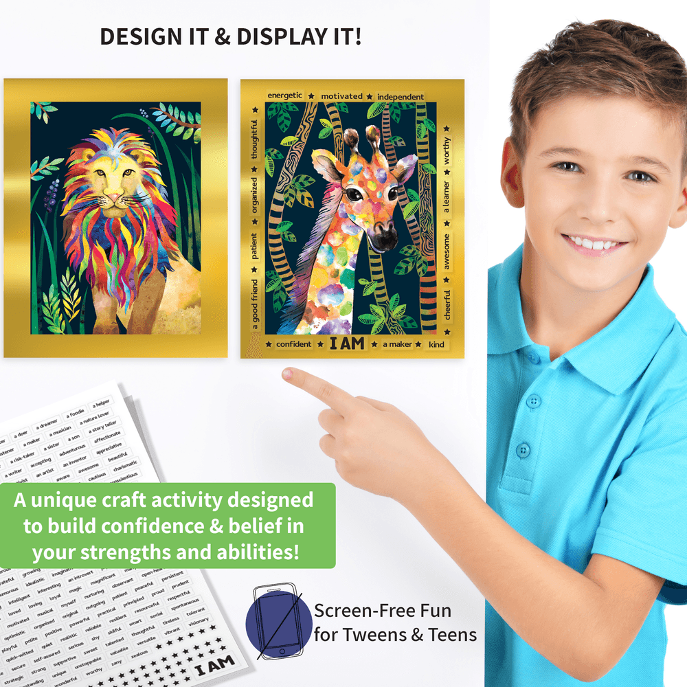 Chalk and Chuckles - Scratch Art Animal Power