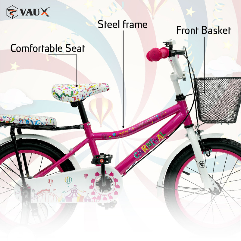 Vaux - Carnival Kids Bike 16 Inch - Dark Pink