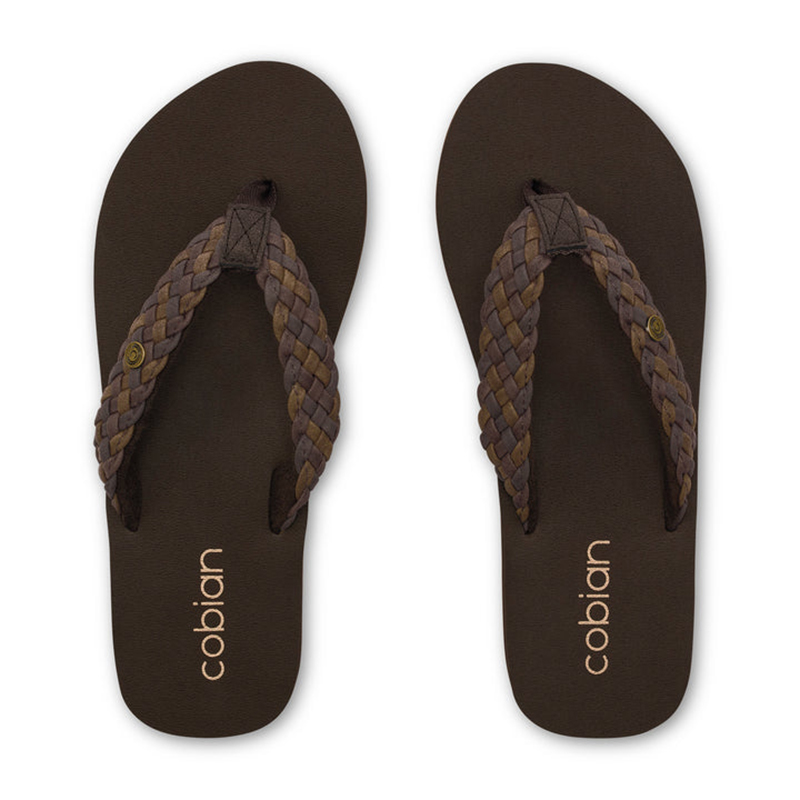 Cobian - Women' Braided Bounce Flip Flop - Chocolate