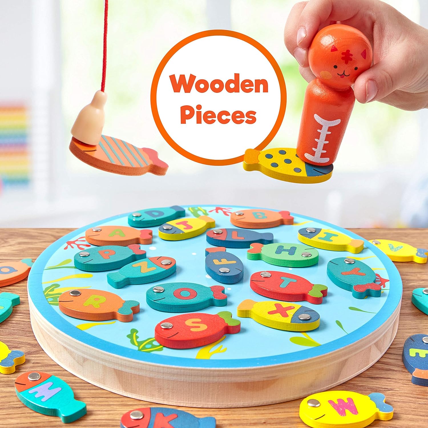 ESSEN - Magnetic Wooden Fishing Game Toy