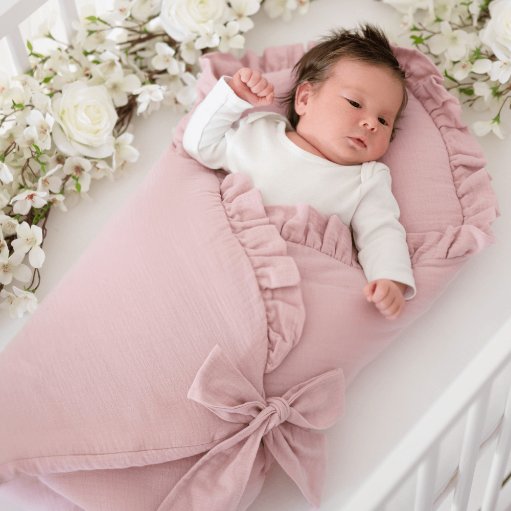 Sofija - Muslin Babynest - Pink