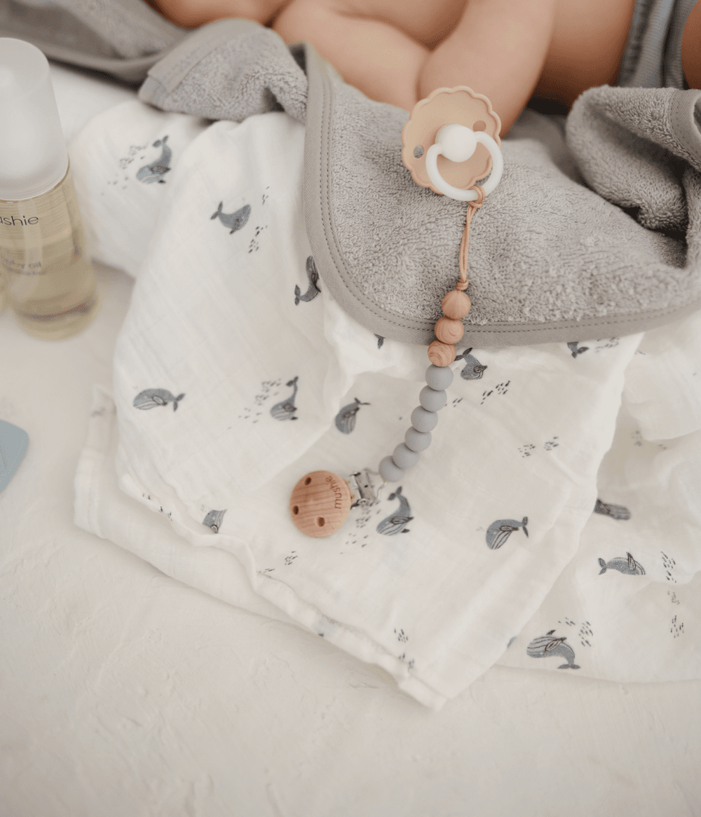 Mushie - Baby Pacifier Clips Eva - Blush