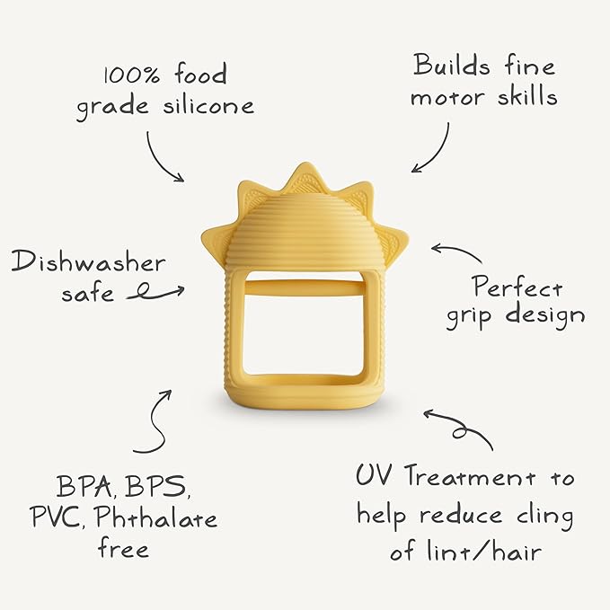 Mushie ??- No Drop Sun Teether? - Sunshine