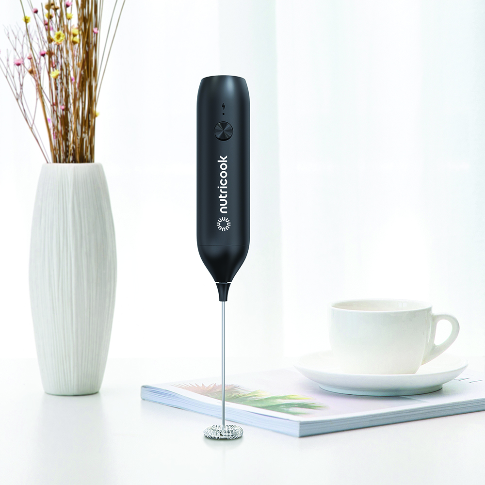 Nutricook Rechargeable Milk Frother - Black