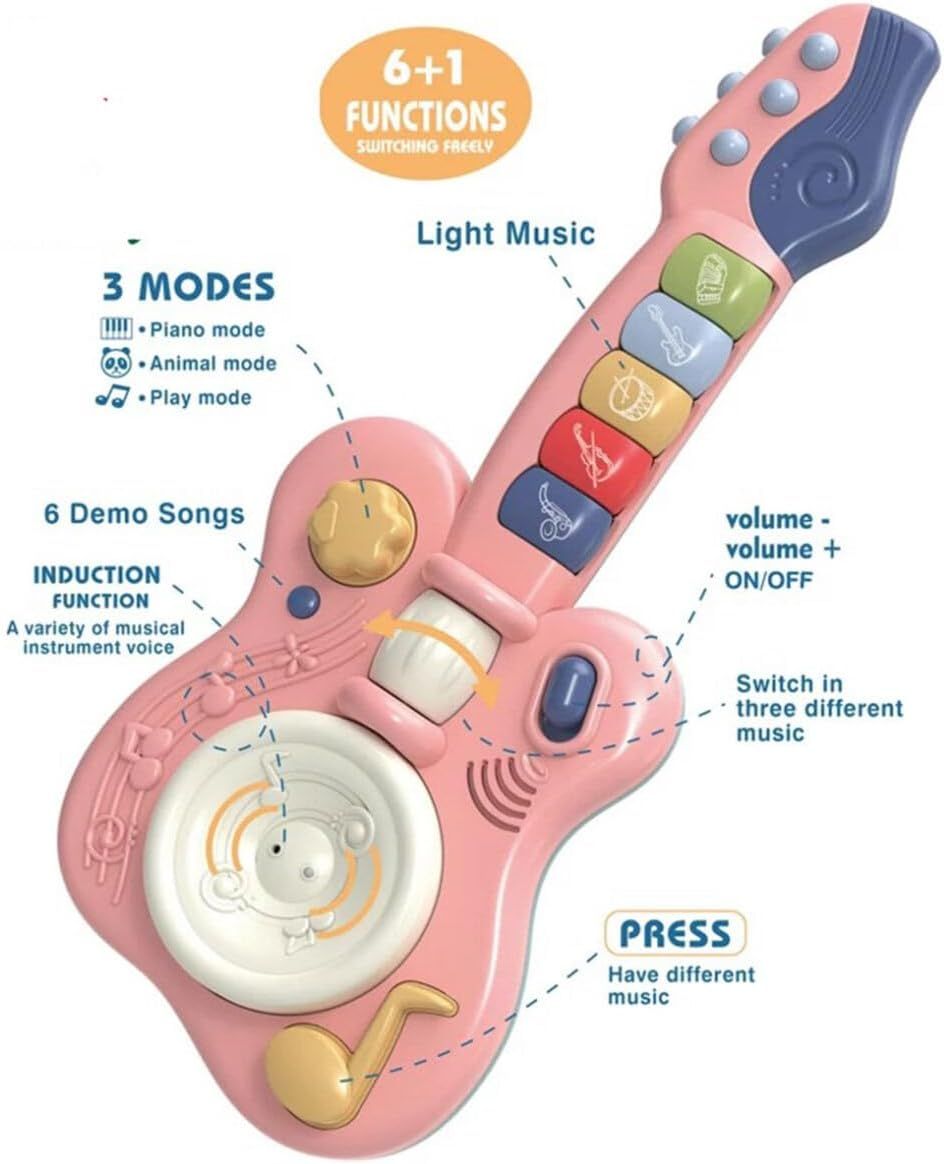 UKR - Electronic Musical Handheld Guitar - Pink