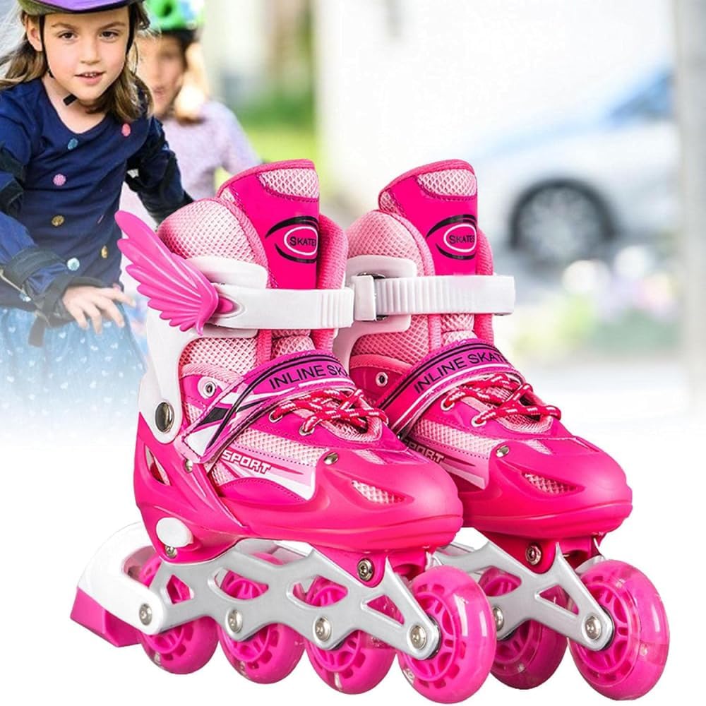 UKR - Rollerblades Skating Shoes With LED Wheels - Medium - Pink