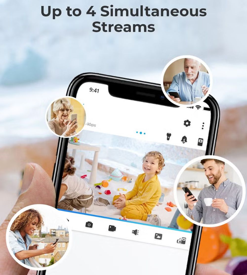 Reolink - Pan-Tilt 3MP Super HD Indoor Baby Camera E1 With Person/Pet Detection Two-way Audio