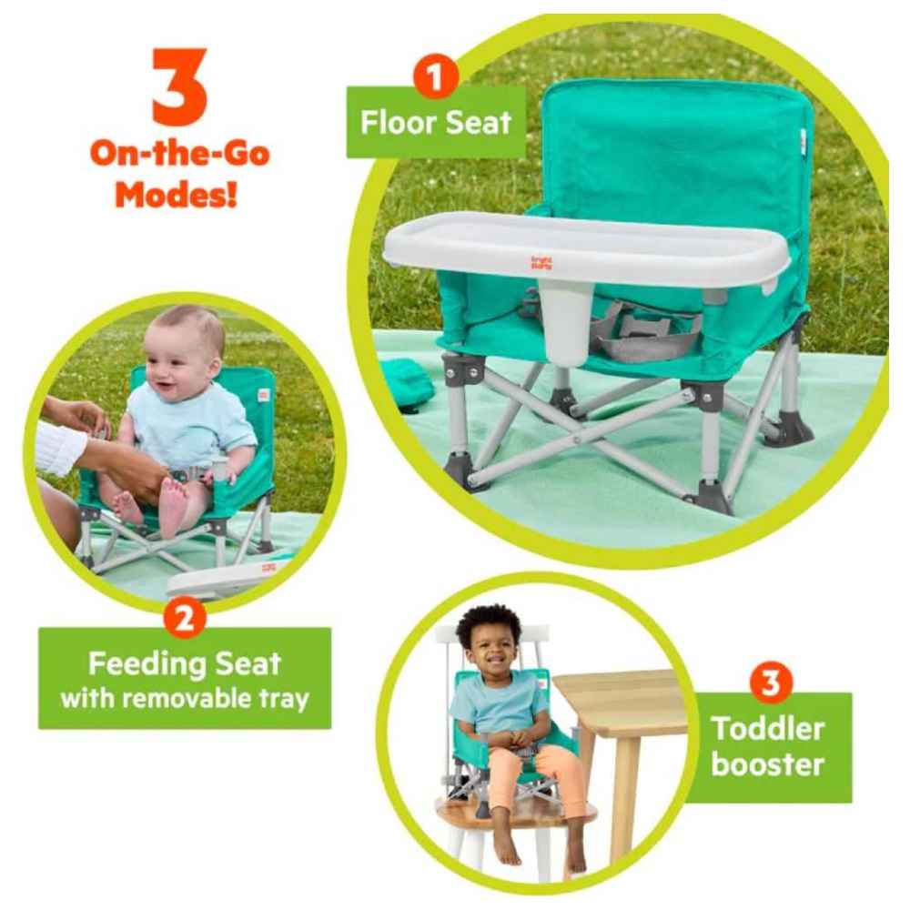 برايت ستارتس - كرسي أطفال داعم محمول بوب اند سيت - أزرق مخضر