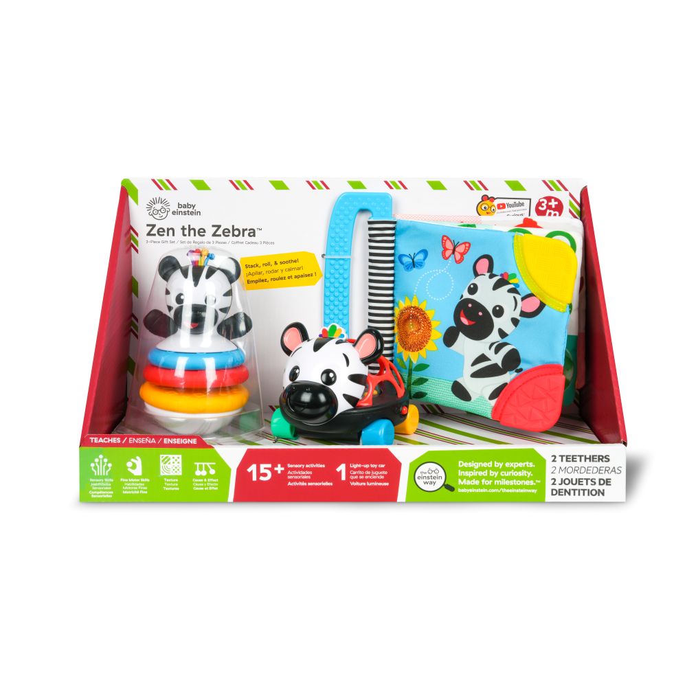 Baby Einstein - Zen The Zebra Sensory Gift - 3pc Set