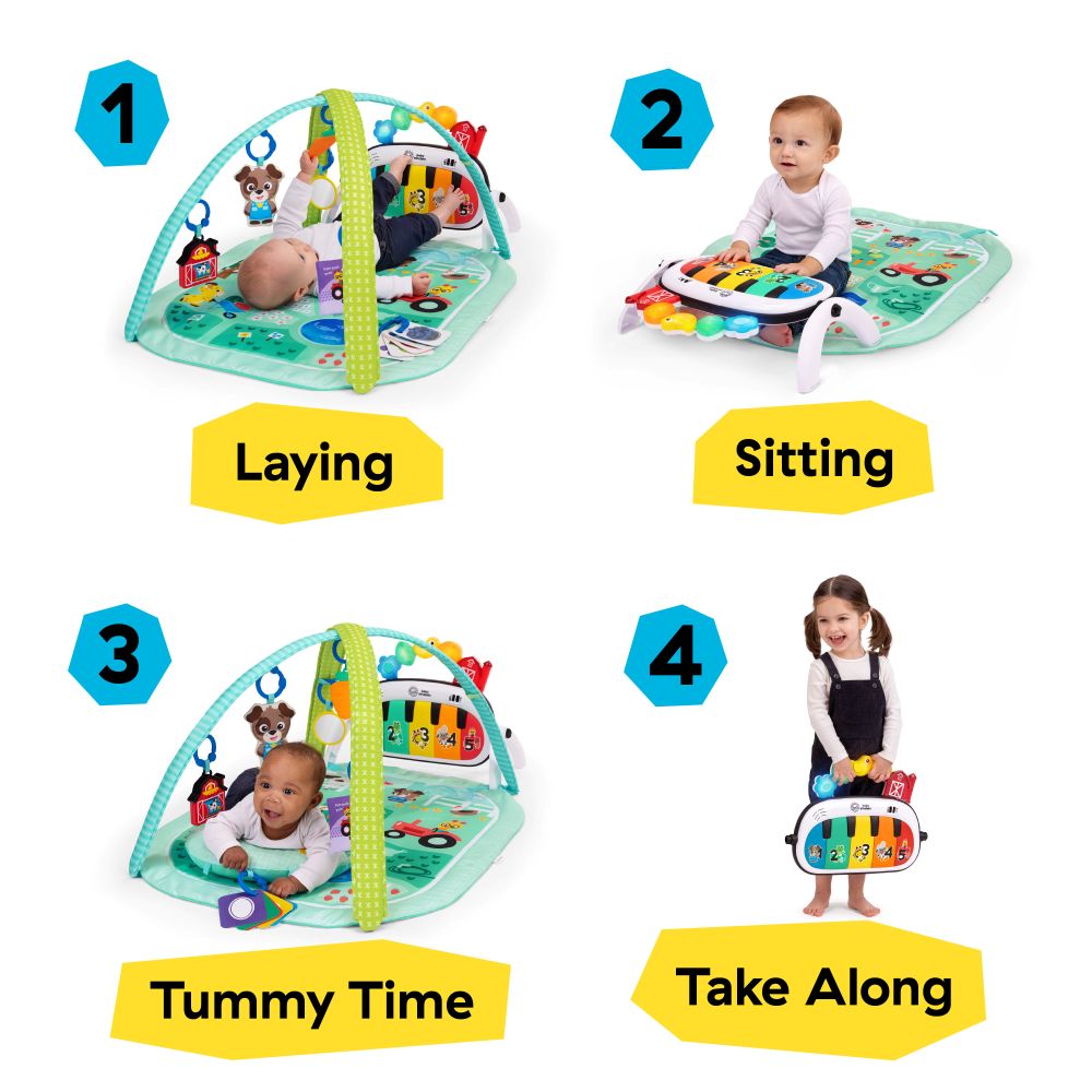 Baby Einstein - 4-in-1 Kickin Tunes Musical Meadow Play Gym