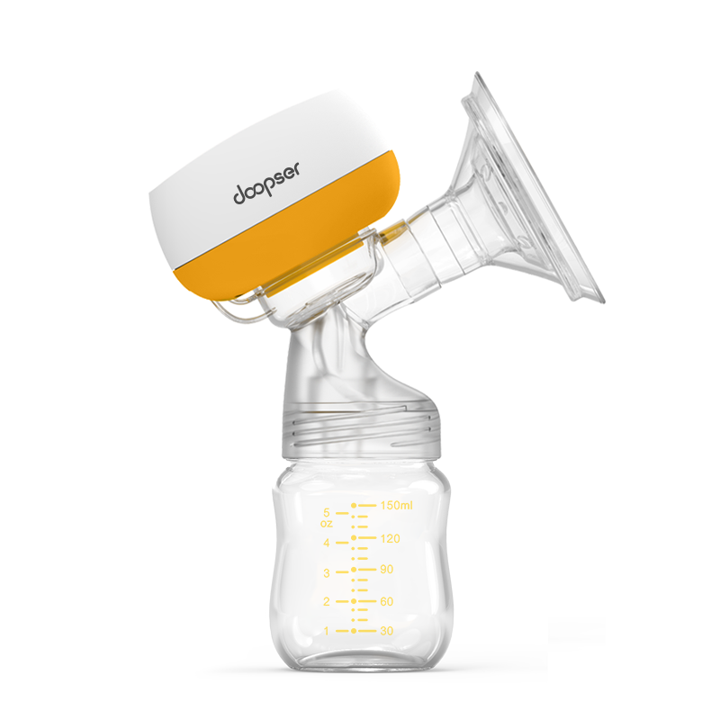 Doopser - All-In-One Wireless Electric Breast Pump Kit - White/Orange