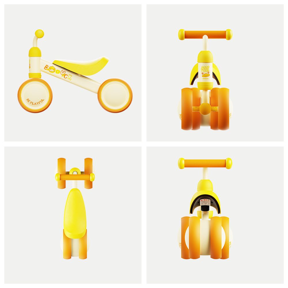 B.Duck - Baby Balance Bike With Anti-Slip Handle - Yellow