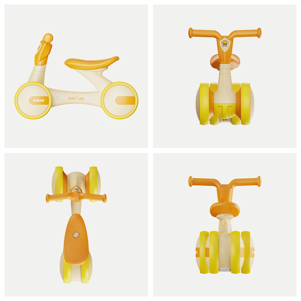 B.Duck - Toddler Balance Bike With Anti-Slip Handle & Wheels - Yellow