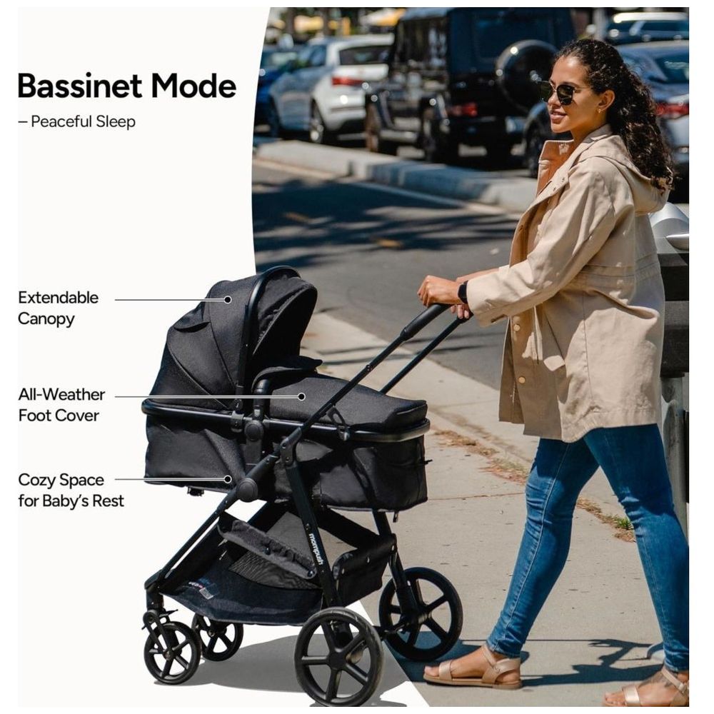 Mompush Wiz 2-in-1 Baby Stroller With Bassinet Mode