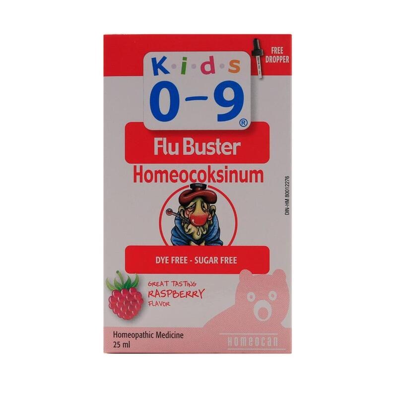 Homeocan Kids 0-9 Flu Buster Homeopathic Medicine - Raspberry Flavor - 25 ml