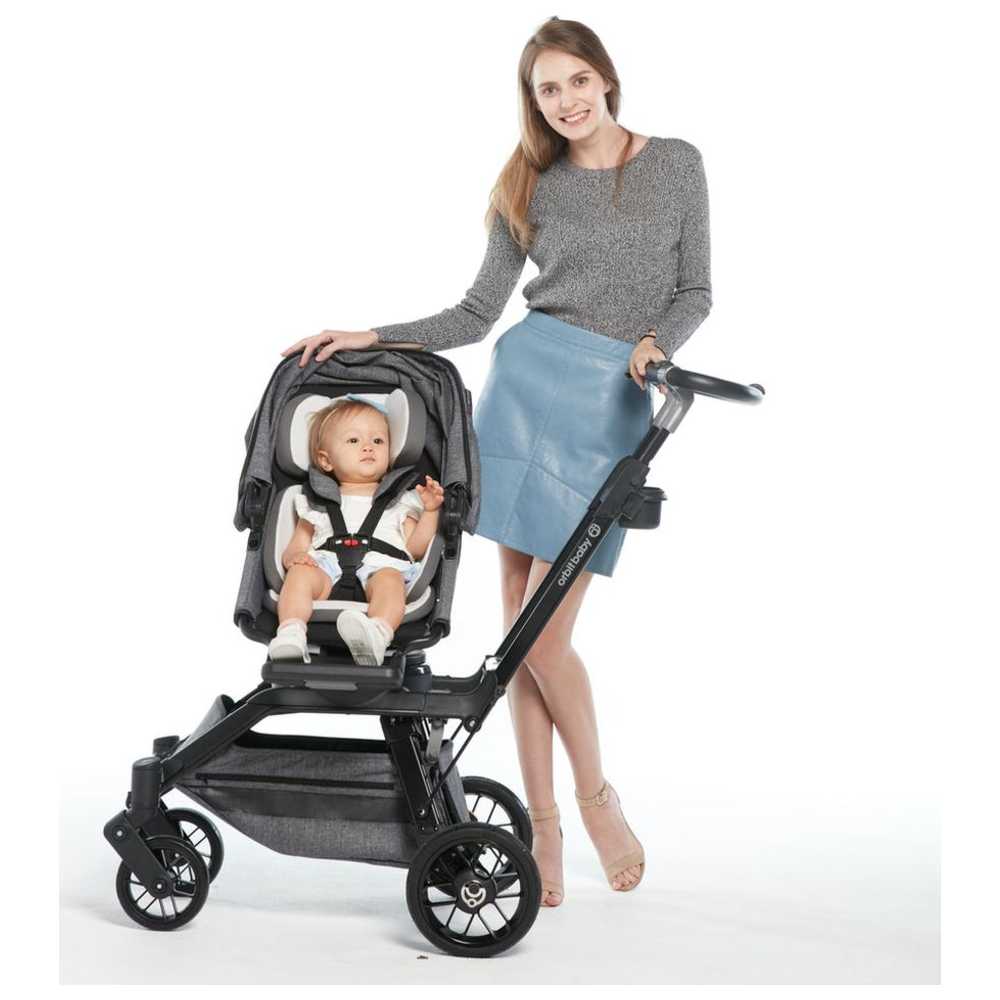 Orbit Baby - Baby Stroller - Black Frame With Grey Melange Seat