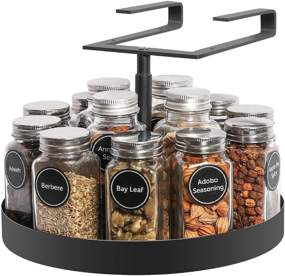 Echo Audio - Hanging Rotating Lazy Susan Organizer Turntable - Black