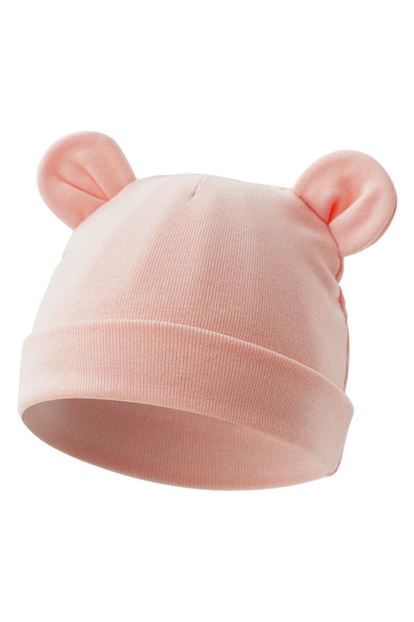 Bambimici - 2pc-Set - Baby Little Bean Hat And Mittens - Pomelo Pink