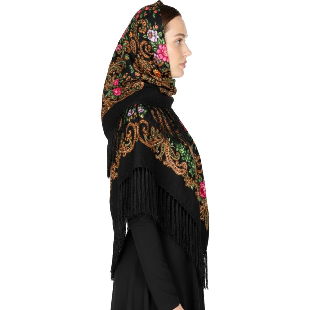 D' Daniela - Anya Women's Eastern European Cotton Tassel Shawl