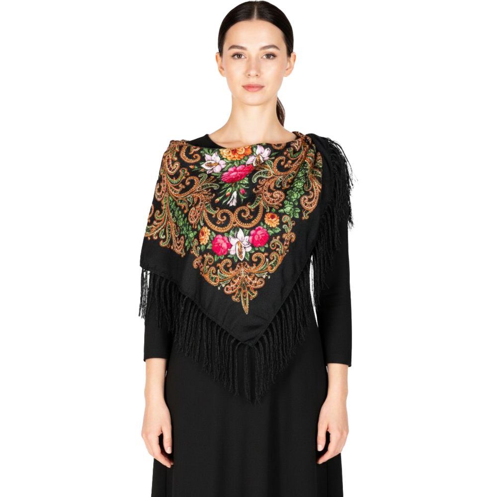 D' Daniela - Anya Women's Eastern European Cotton Tassel Shawl