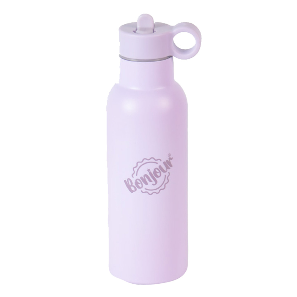 Bonjour - Sip Box Premium Insulated Water Bottle - Light Purple - 500 ml