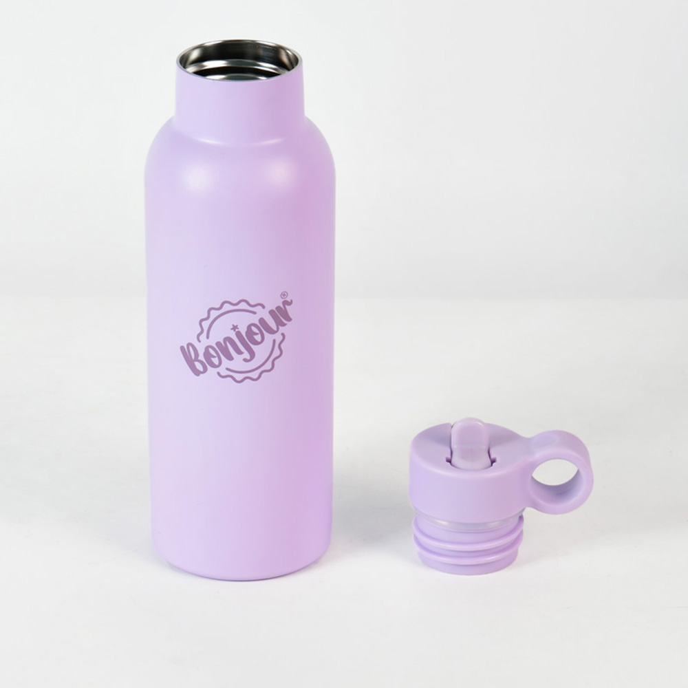 Bonjour - Sip Box Premium Insulated Water Bottle - Light Purple - 500 ml