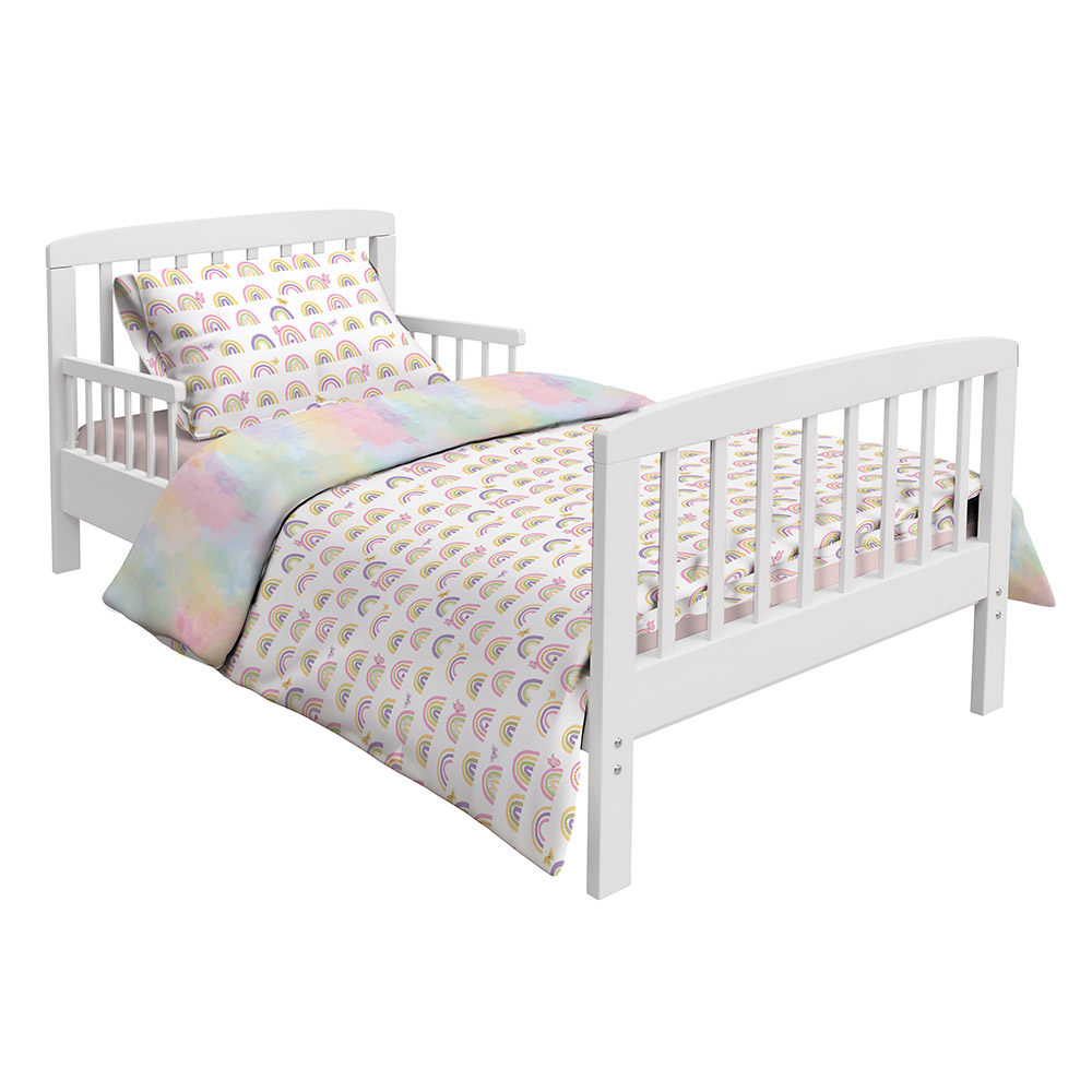 Fancy Fluff - Baby's Organic Cotton Comforter Set - Rainbow Dreams - 5 Pcs