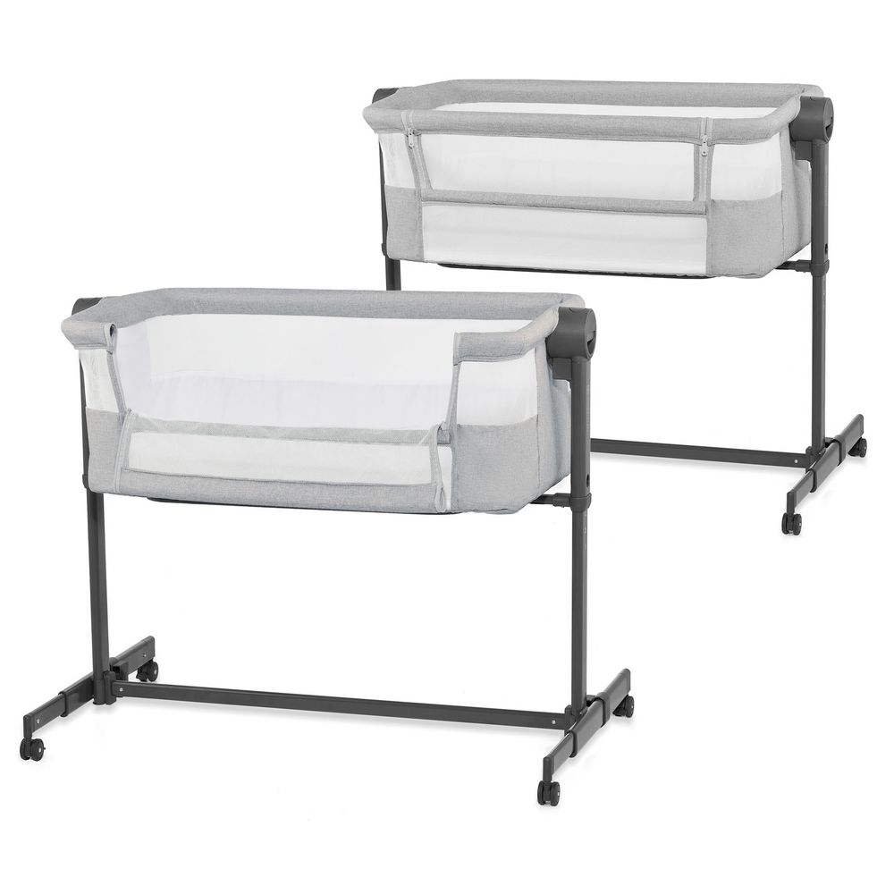 Kinderkraft Neste Up 2 Bedside Baby Crib - Light Grey
