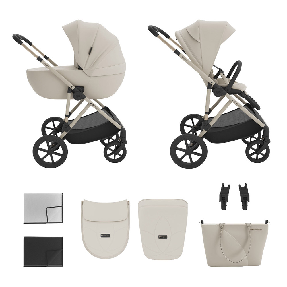 Kinderkraft - 3-In-1 Prime 3 Baby Travel Stroller - Beige