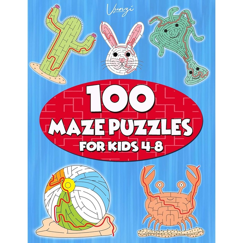 100 Maze Puzzles Book For Kids