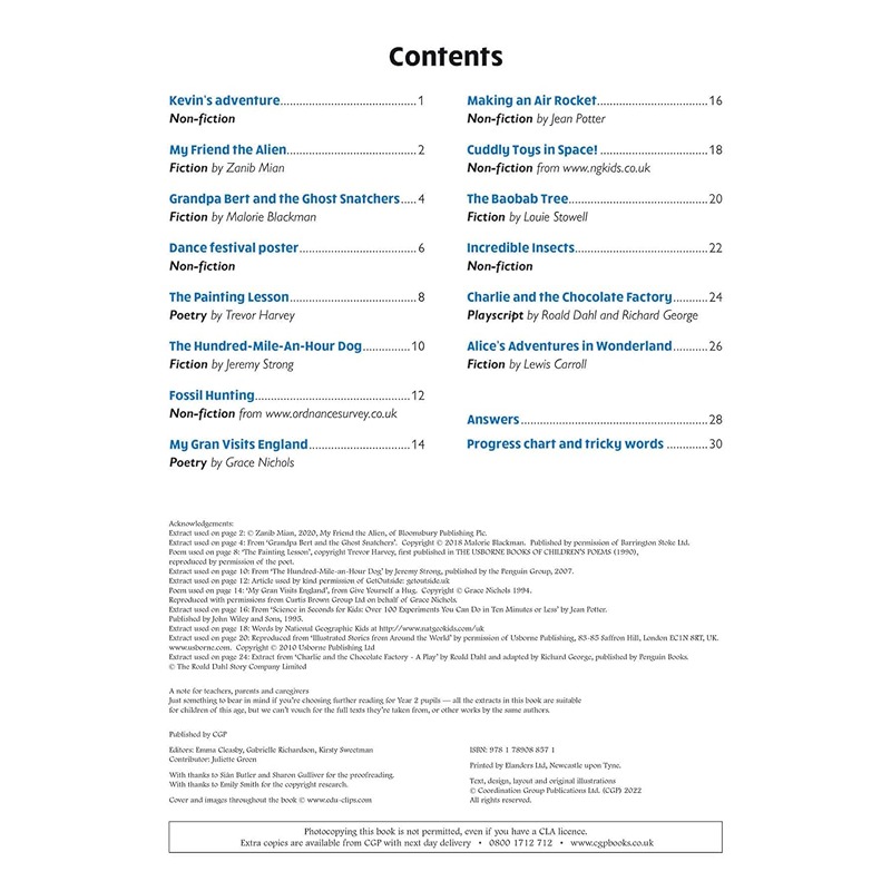 KS1 English Year 2 Stretch Reading Comprehension Targeted Question Book With Answers