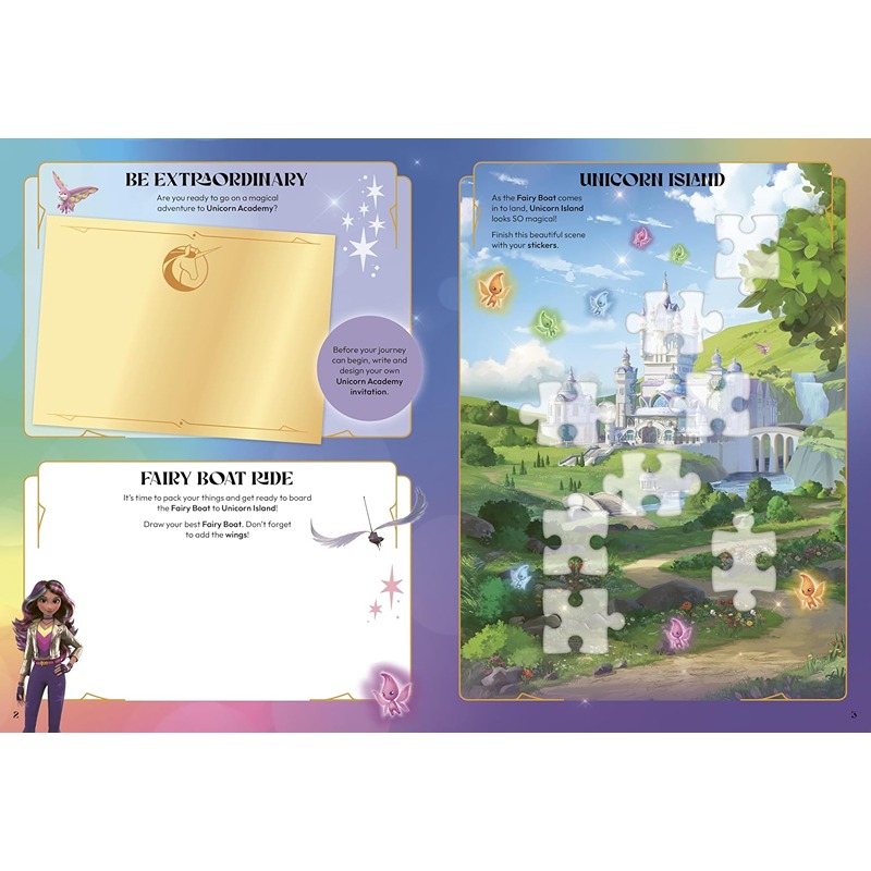 أكاديمية وحيد القرن: كتاب أنشطة الملصقات