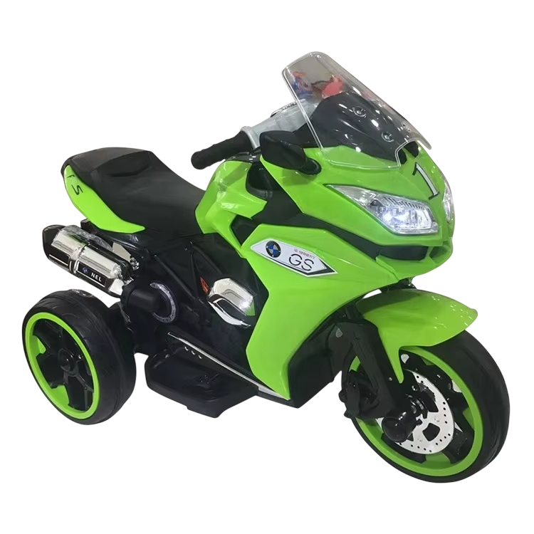 أمشام - دراجة نارية كهربائية للأطفال بثلاث عجلات 12 فولت - أخضر