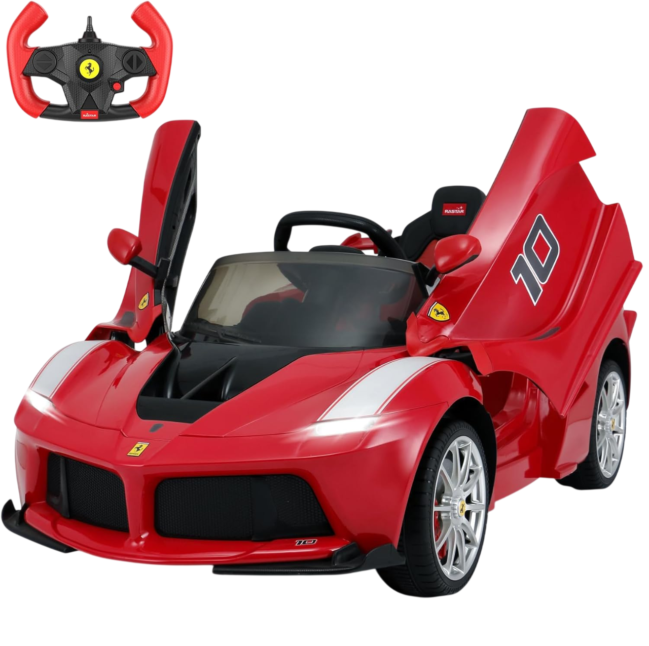 أمشام - سيارة فيراري سكوديريا إف إكس إكس ريسينغ الكهربائية للأطفال - أحمر - 12 فولت