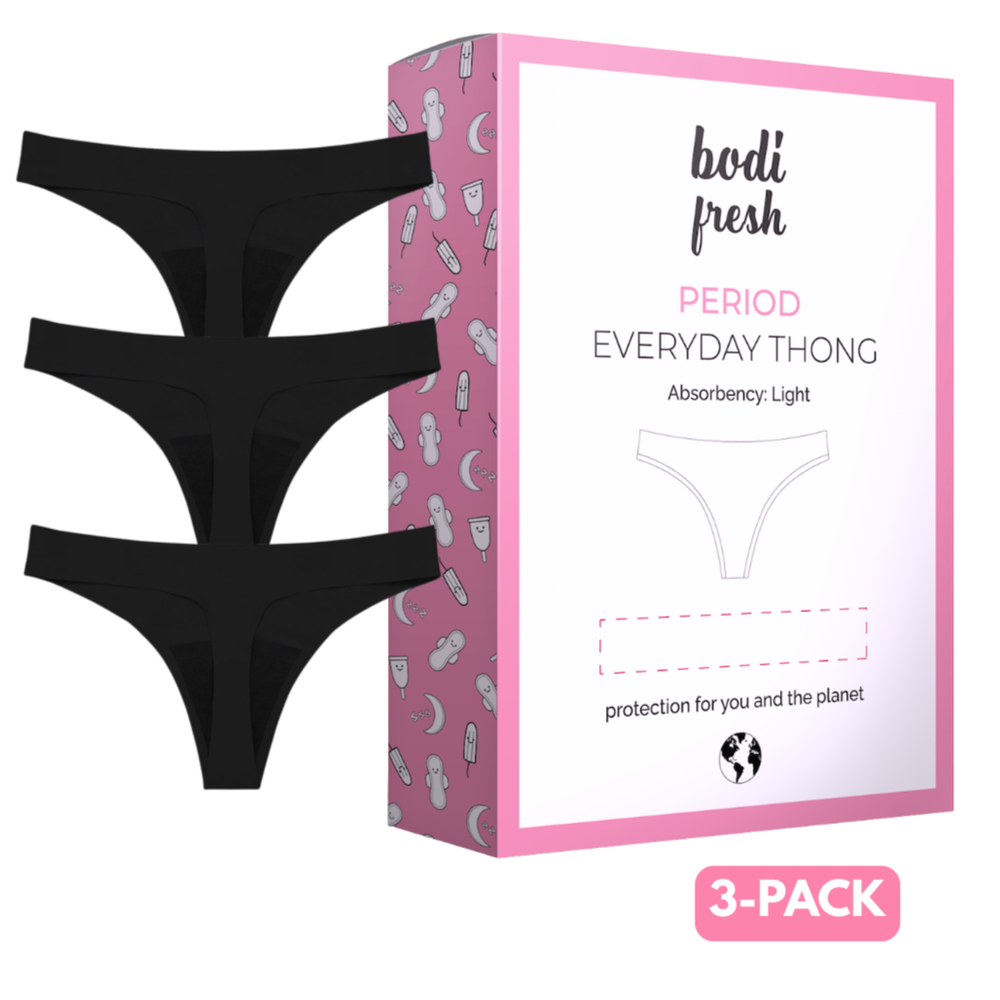 Bodi Fresh - 3pc-Set - Everyday Seamless Leakproof Period Thong