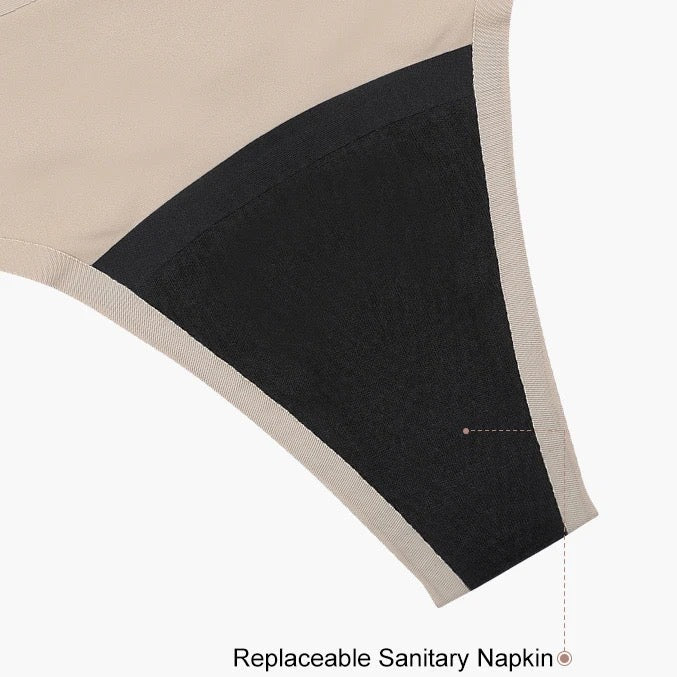 Bodi Fresh - 3pc-Set - Everyday Seamless Leakproof Period Thong - Nude