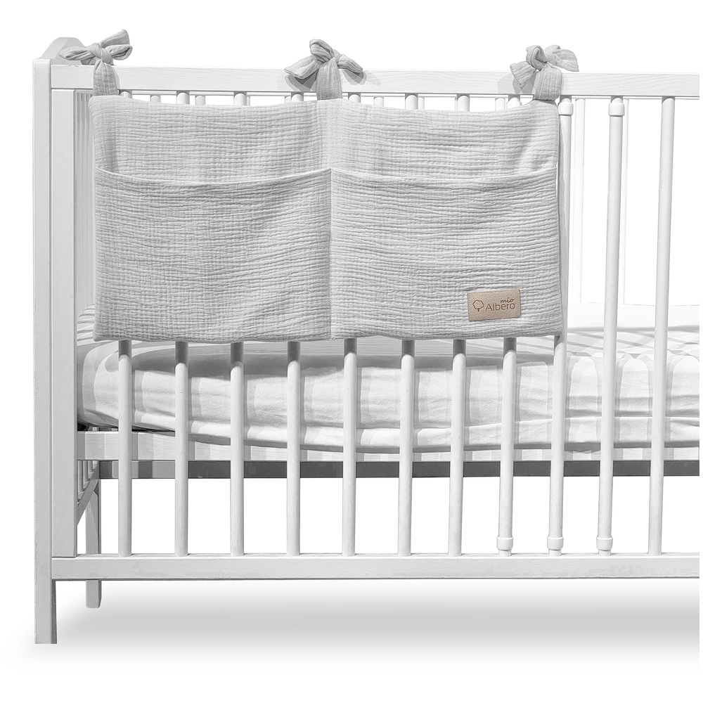 Albero Mio Baby Cot Organiser - Grey