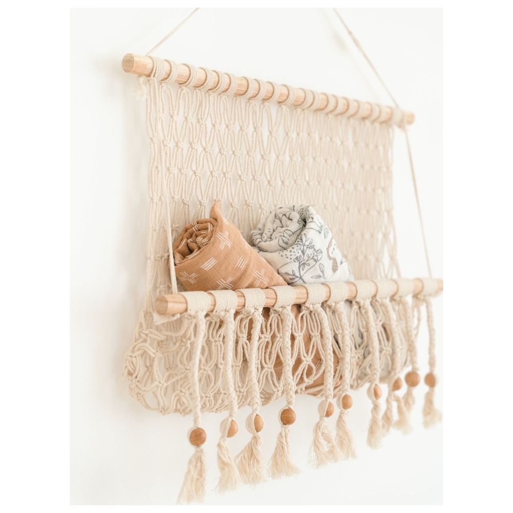 Crane Baby Willow Macrame Storage Wall Decor