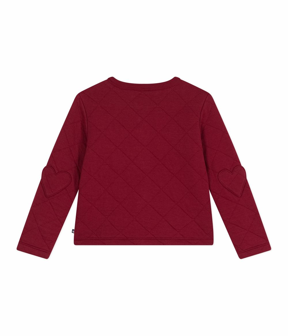 Petit Bateau - Kids Plain Cotton Cardigan - Amarante