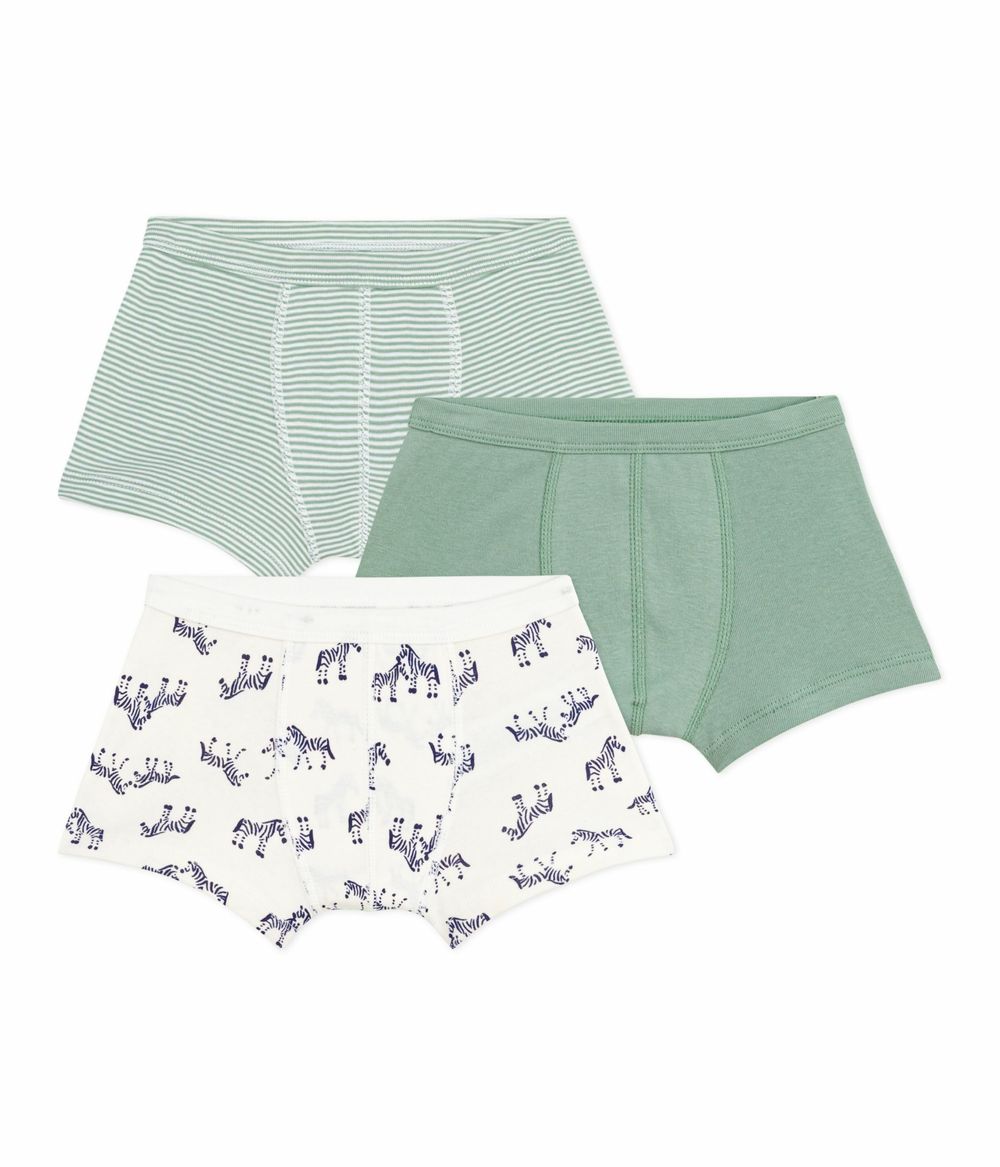 Petit Bateau - 3pc-Set - Boys' Printed Cotton Boxers - Multicolor