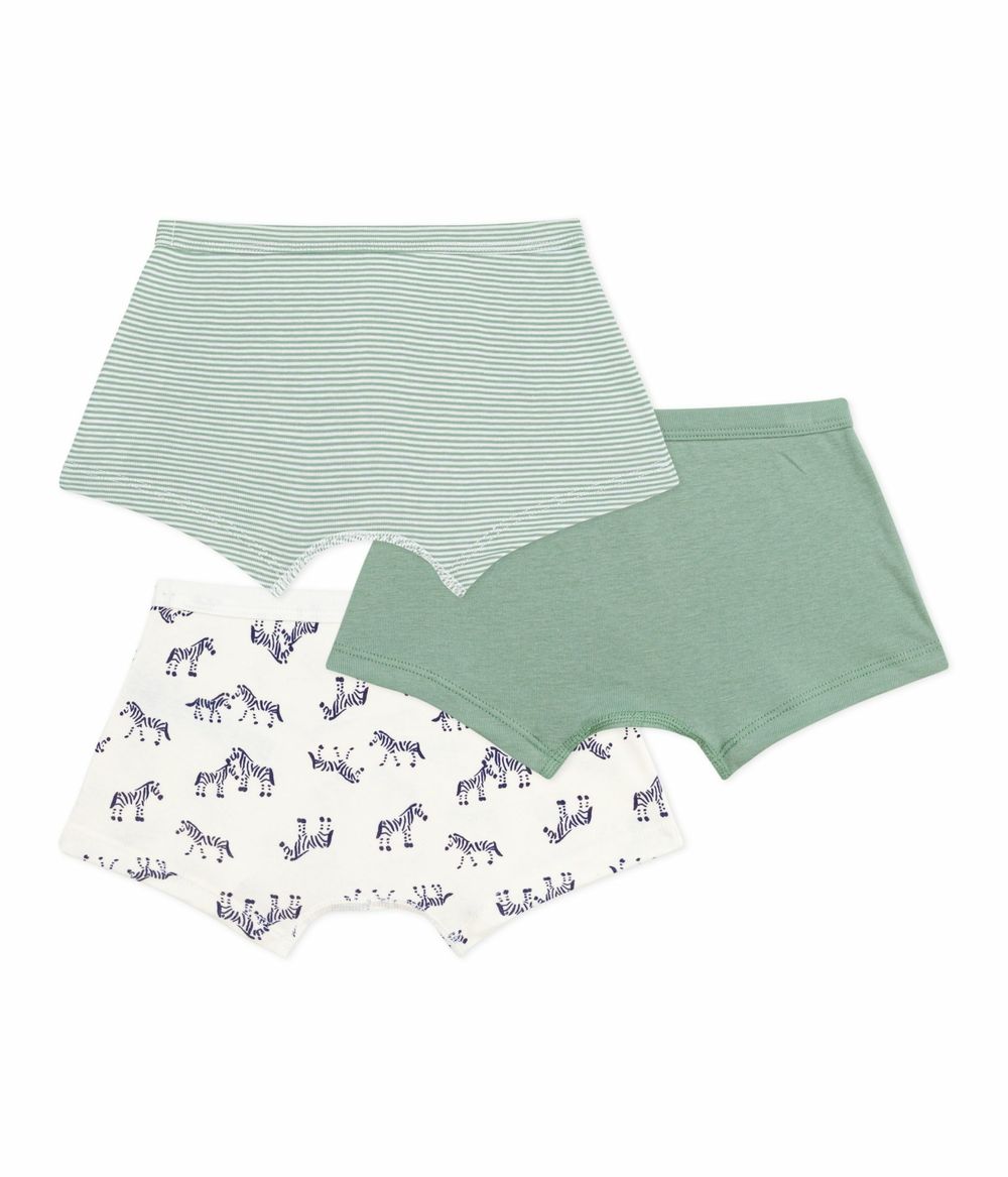 Petit Bateau - 3pc-Set - Boys' Printed Cotton Boxers - Multicolor