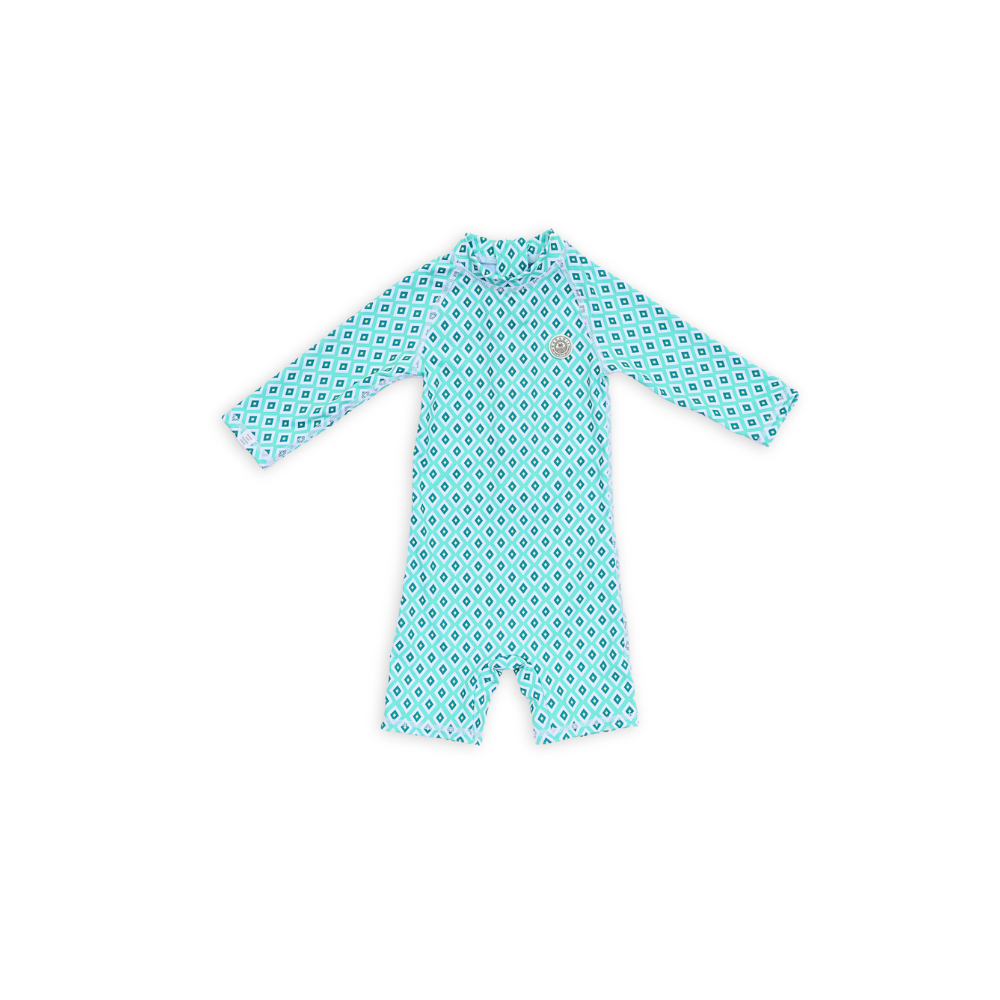 Badawii Beachwear - Baby Full Sleeves Swimsuit - Diamond Green