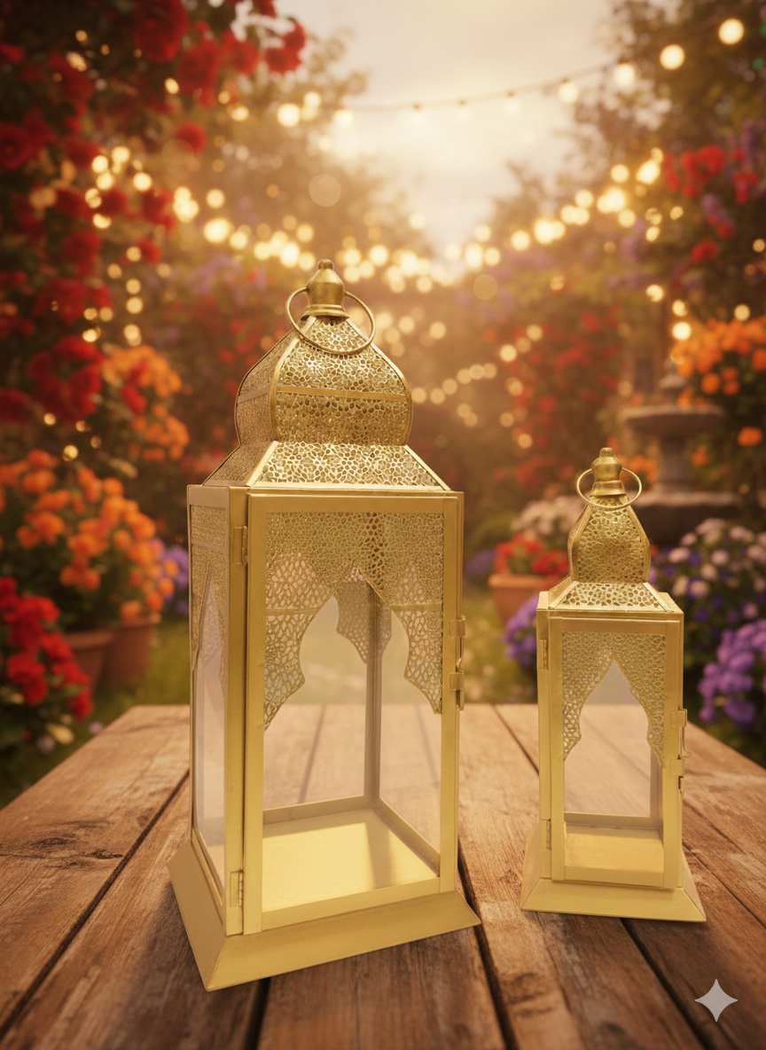 Mindset - Ramadan Lantern - Gold - Pack of 2