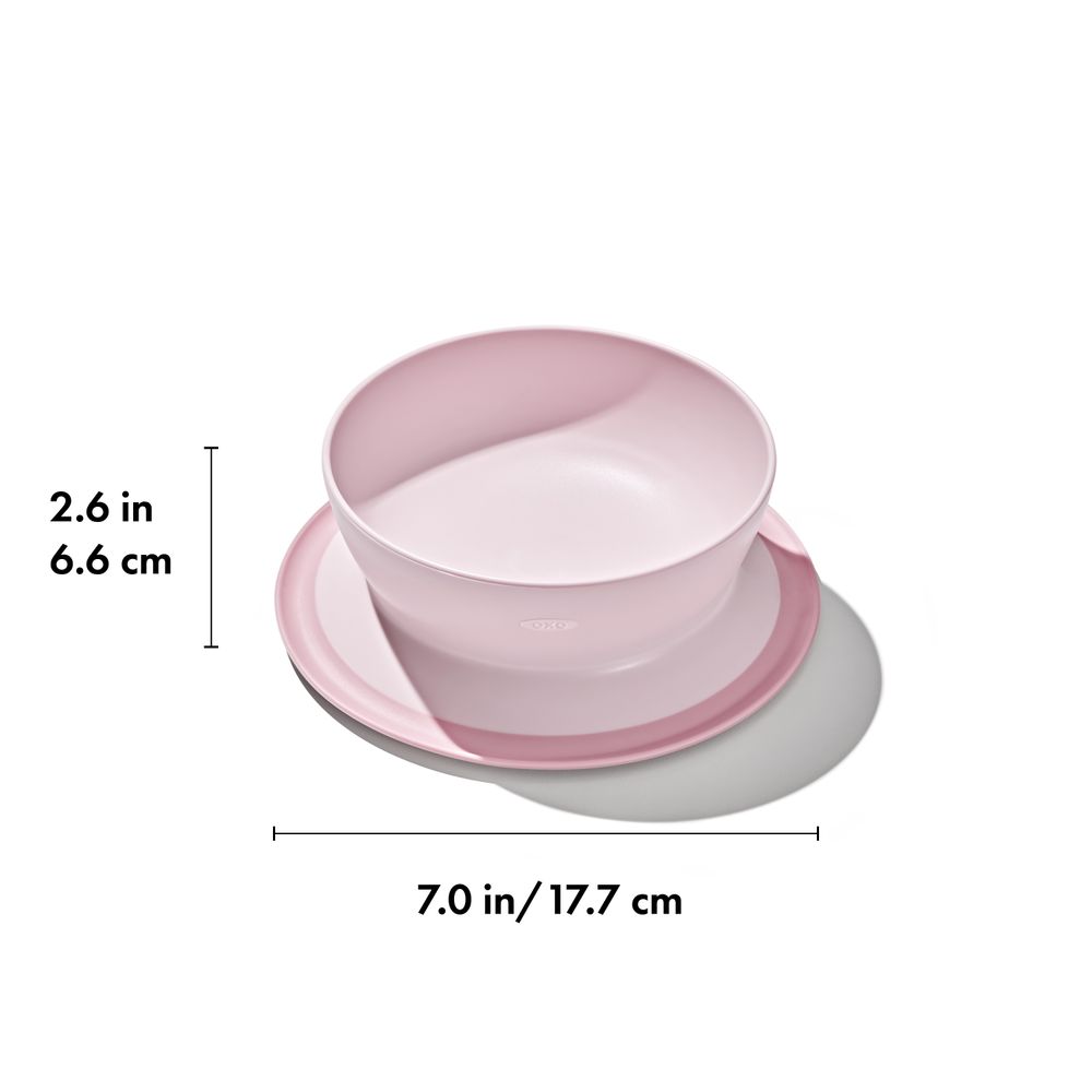 Oxo-Tot Stick And Stay Suction Bowl - Blossom