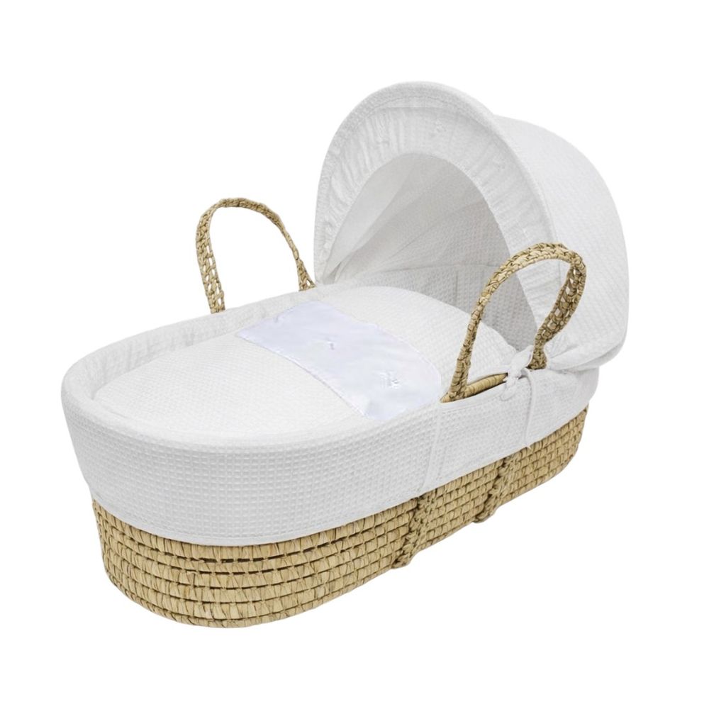 Kinder Valley - Royal Waffle With Bow Moses Basket