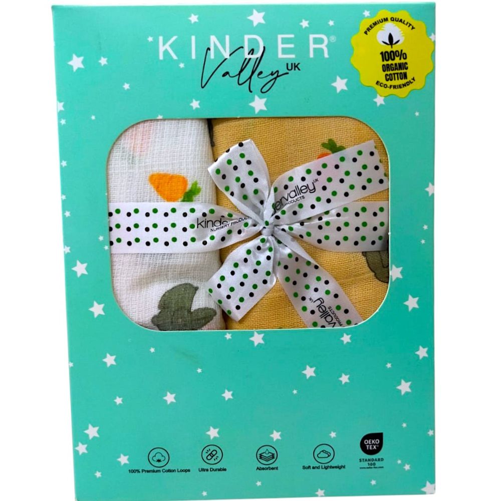 مجموعة كيندر فالي - سنو بول موسلين لفافة وقطعة قماش للتجشؤ